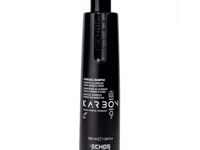 Echosline Karbon 9 Charcoal Shampoo Al Carbone Per Capelli Stressati - 350 ml